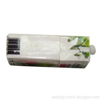 Beverage Box-shaped Thumb Drive, Made of Soft PVC Material, OEM Orders are Welcome